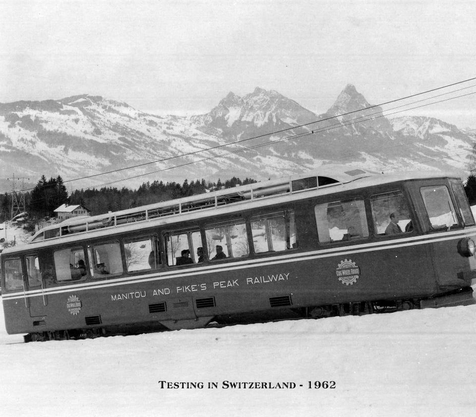 A historic photo of the Cog Railway